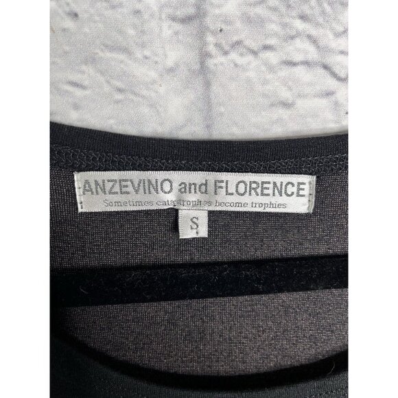 ANZEVINO AND FLORENCE Women's Black Knit Silky Pocketed Dress Small - Picture 2 of 6